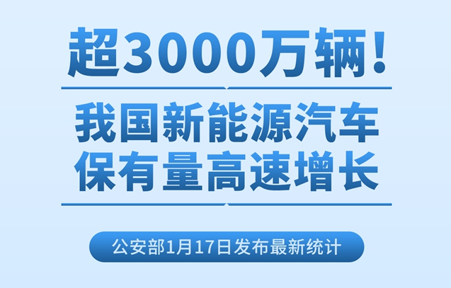 超3000萬輛！我國新能源汽車保有量高速增長